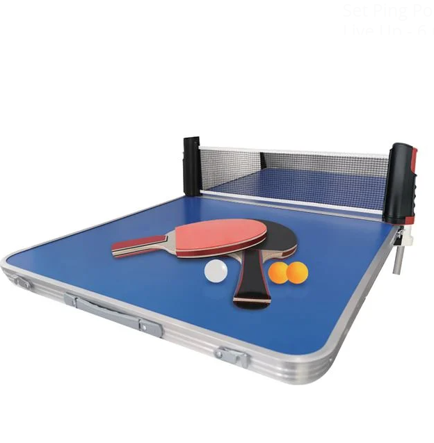 Set ping pong cu fileu pliabil, 2 jucatori, 6 piese [3]