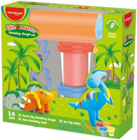 Set plastilină Keyroad – 4 borcănașe x 65 g, accesorii incluse,diverse tematici [4]