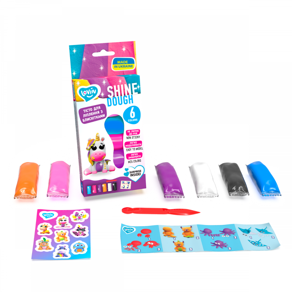 Set plastilina Lovin 6pcs*15gr- Shine [2]