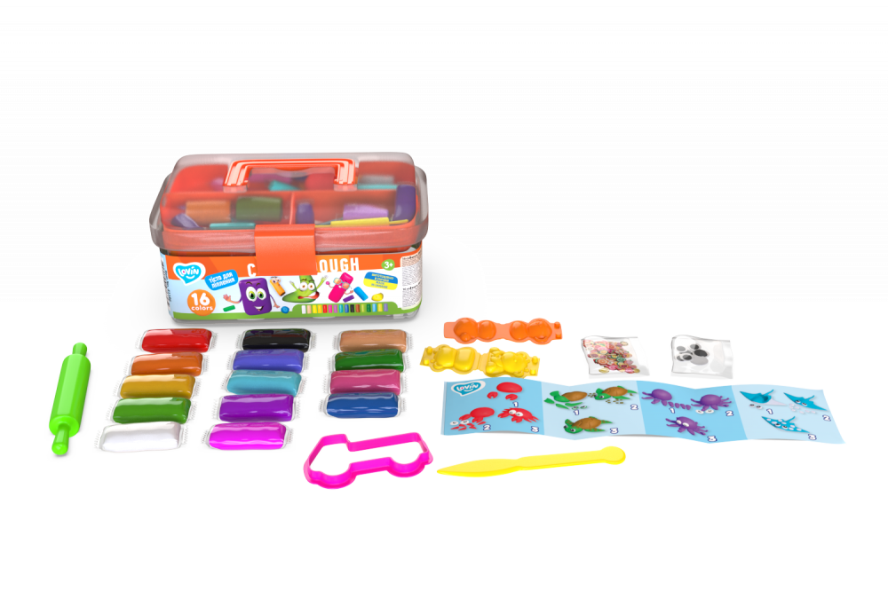 Set plastilina si accesorii pentru modelaj Lovin - 16 culori [2]