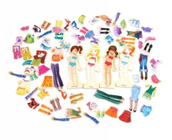 Set puzzle magnetic - Imbraca fetita [5]