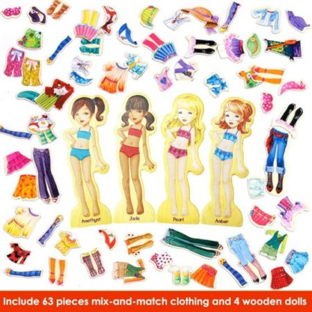Set puzzle magnetic - Imbraca fetita [3]