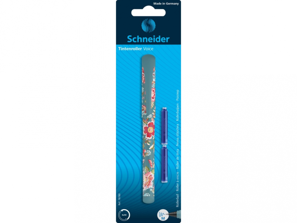 Set roller cu 2 rezerve Schneider model Voice 2023,albastru floral [2]