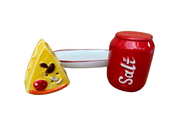 Set solnita sare si piper cu suport,ceramica, 8 cm-2 piese [2]