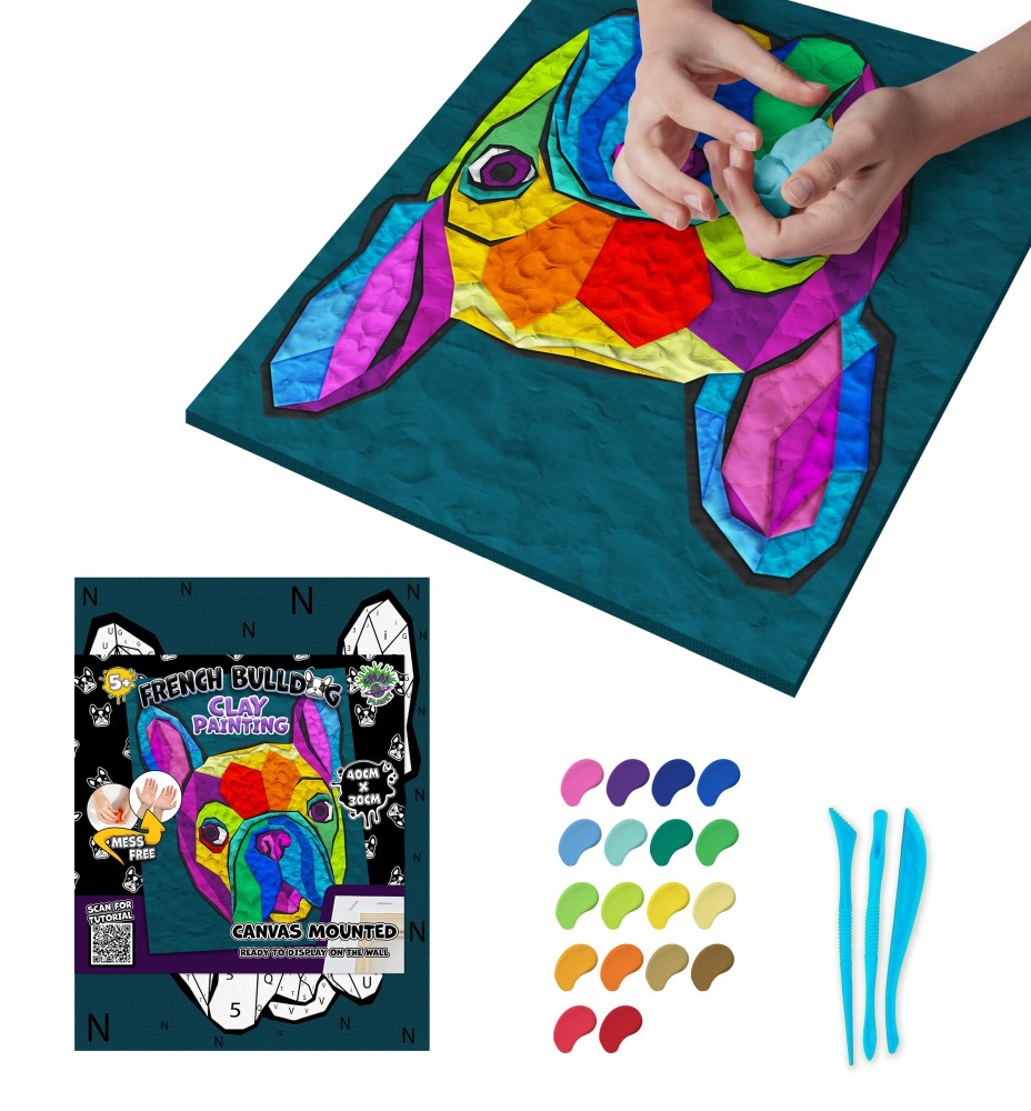 Set Splat Planet modelaj plastilina pe numere ,model Bulldog Francez,+5 ani [2]