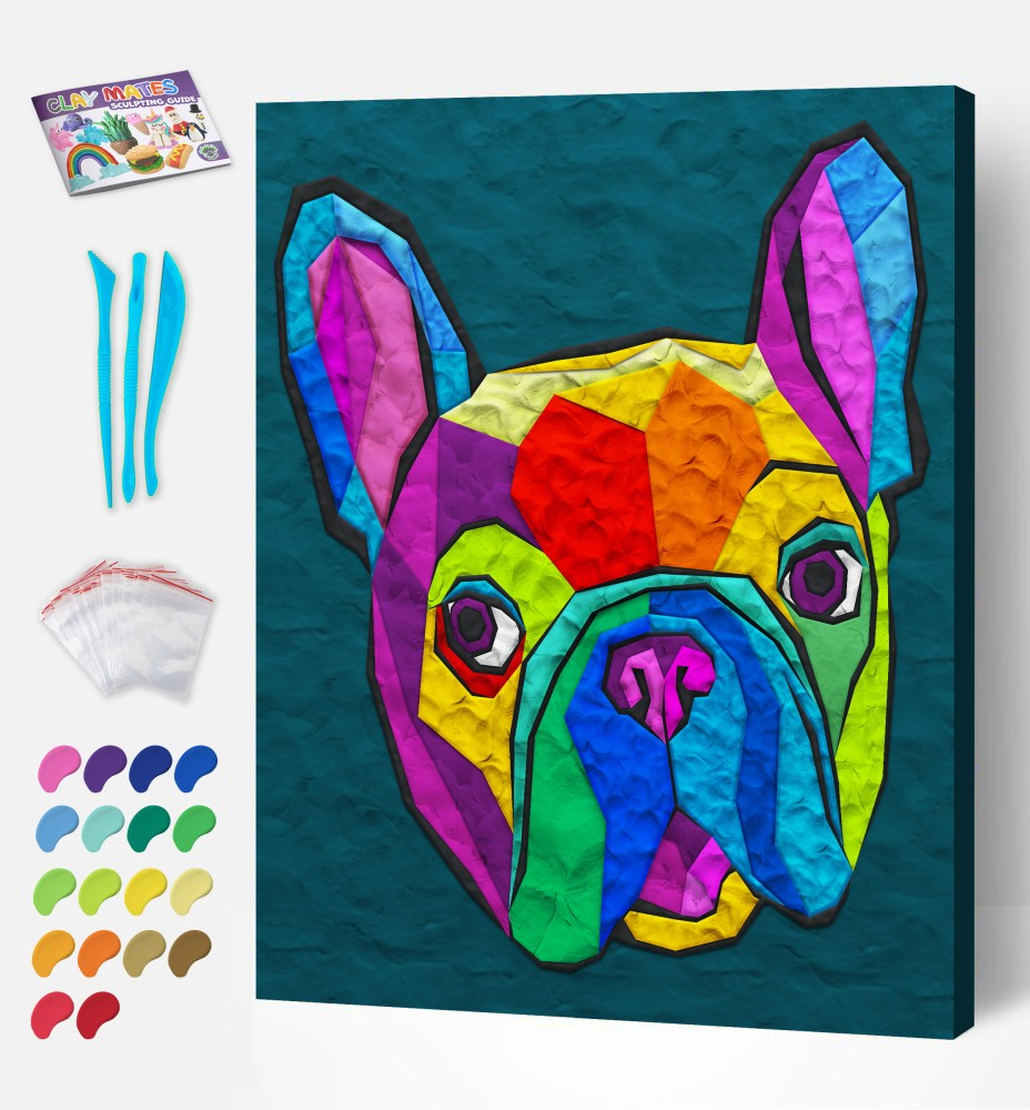 Set Splat Planet modelaj plastilina pe numere ,model Bulldog Francez,+5 ani [3]