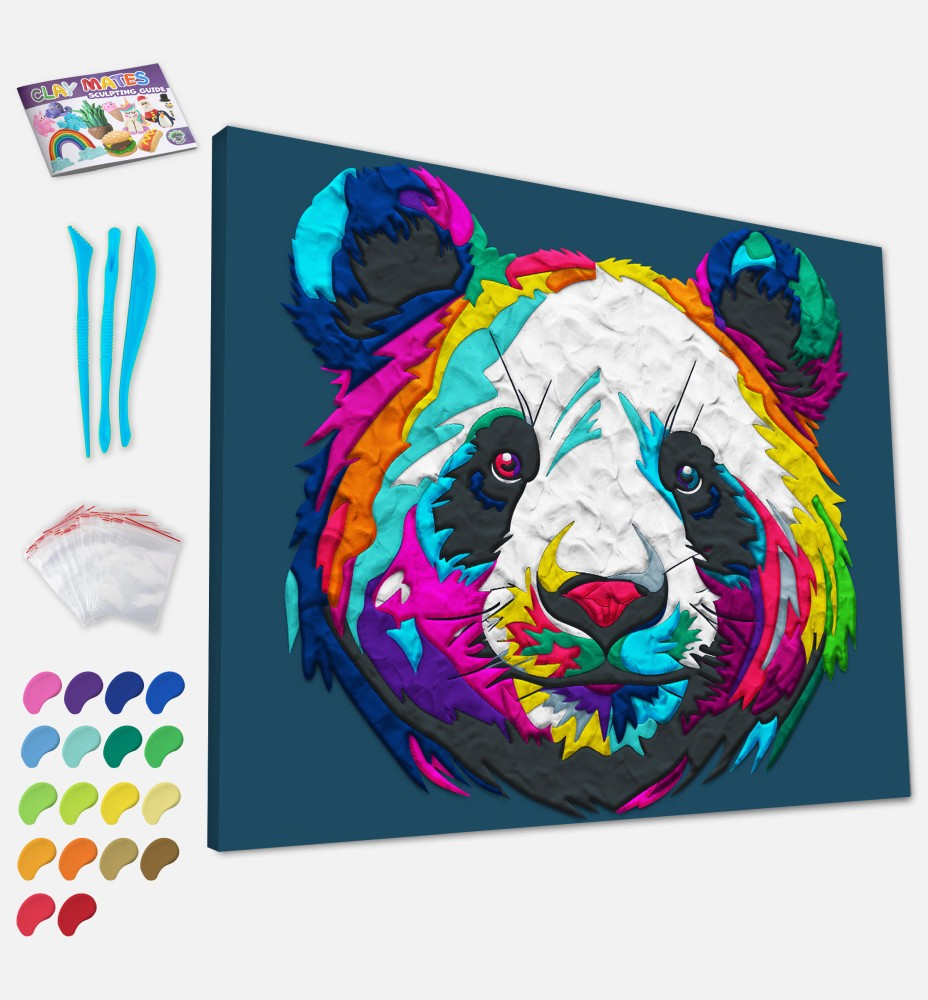 Set Splat Planet modelaj plastilina pe numere ,model Panda,+5 ani [3]
