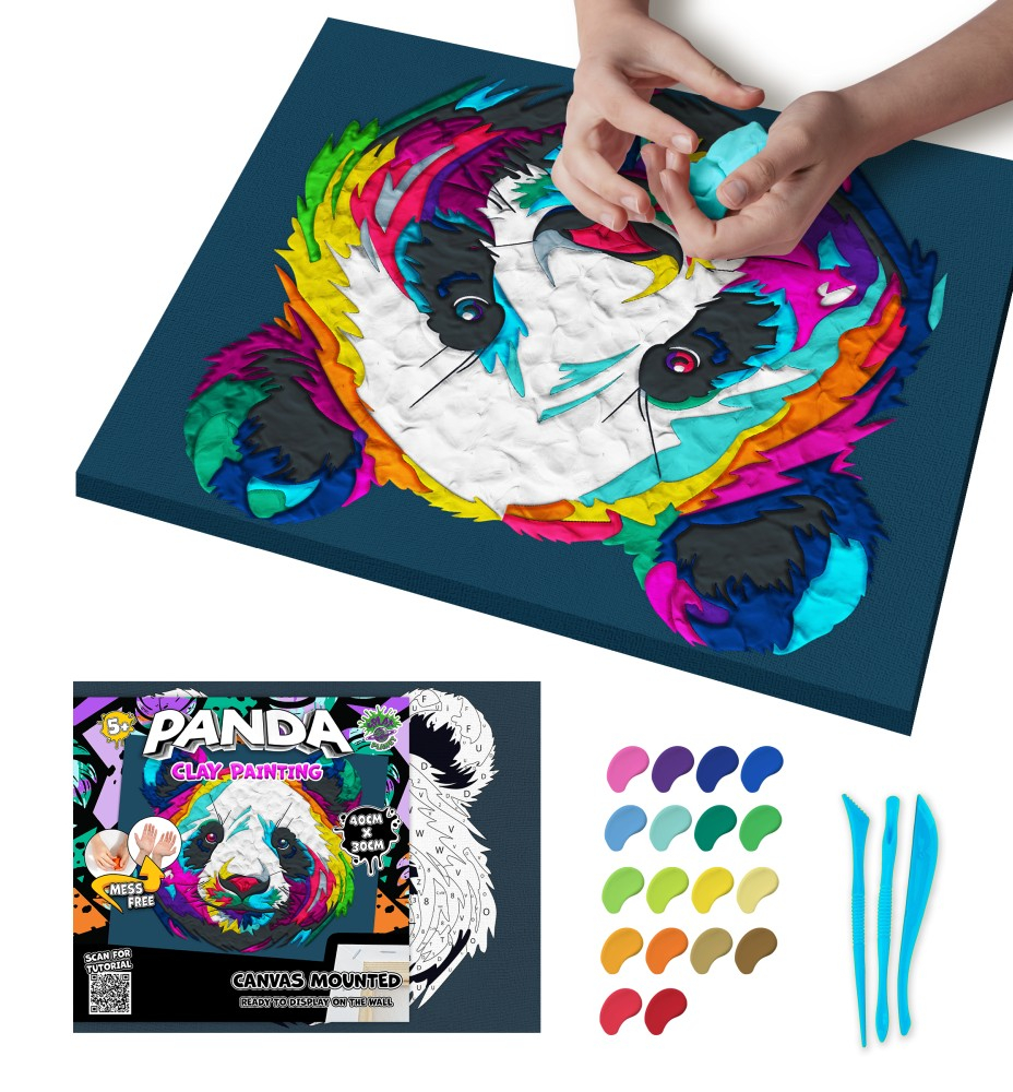 Set Splat Planet modelaj plastilina pe numere ,model Panda,+5 ani [2]