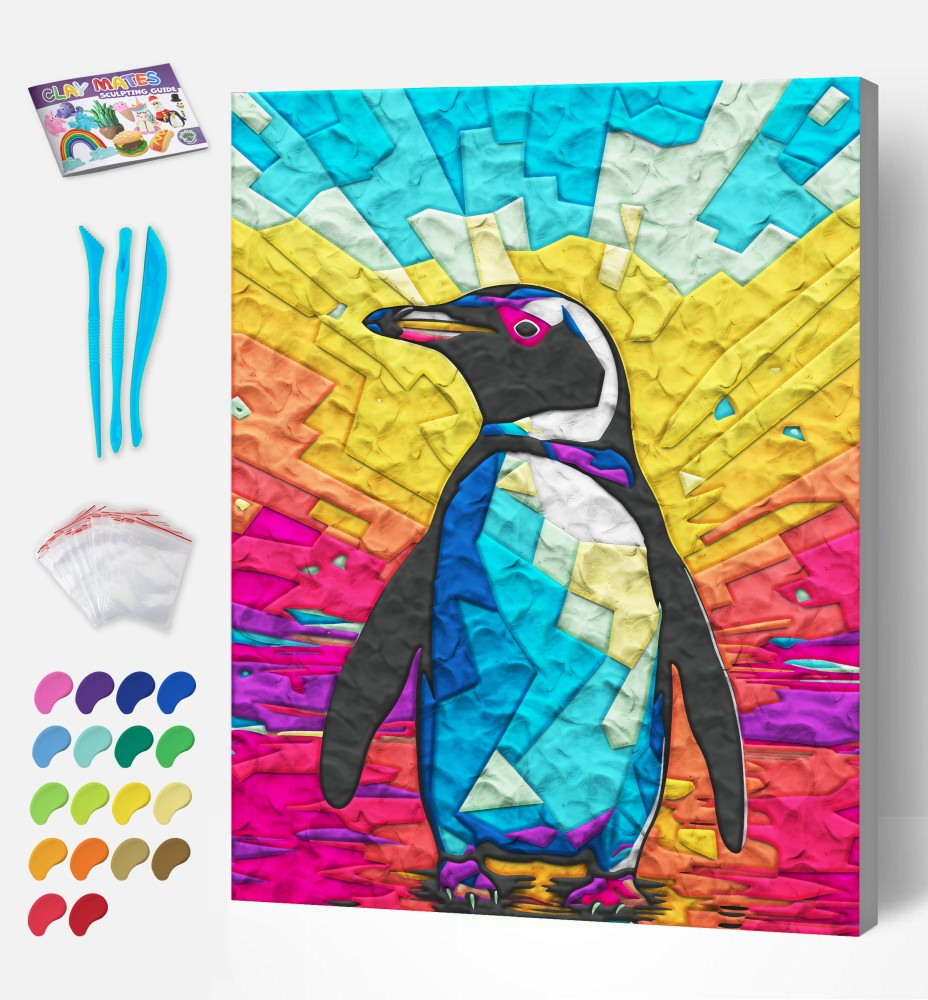 Set Splat Planet modelaj plastilina pe numere ,model Pinguin,+5 ani [3]