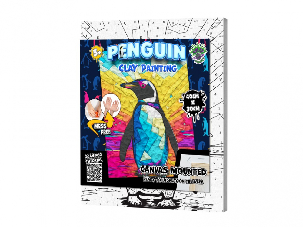 Set Splat Planet modelaj plastilina pe numere ,model Pinguin,+5 ani