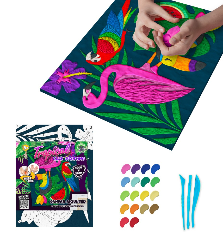 Set Splat Planet modelaj plastilina pe numere ,model Tropical,+5 ani [2]