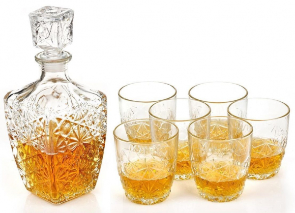 Set sticla Wiskey 800 ml + 6 pahare 260 ml AMA [4]