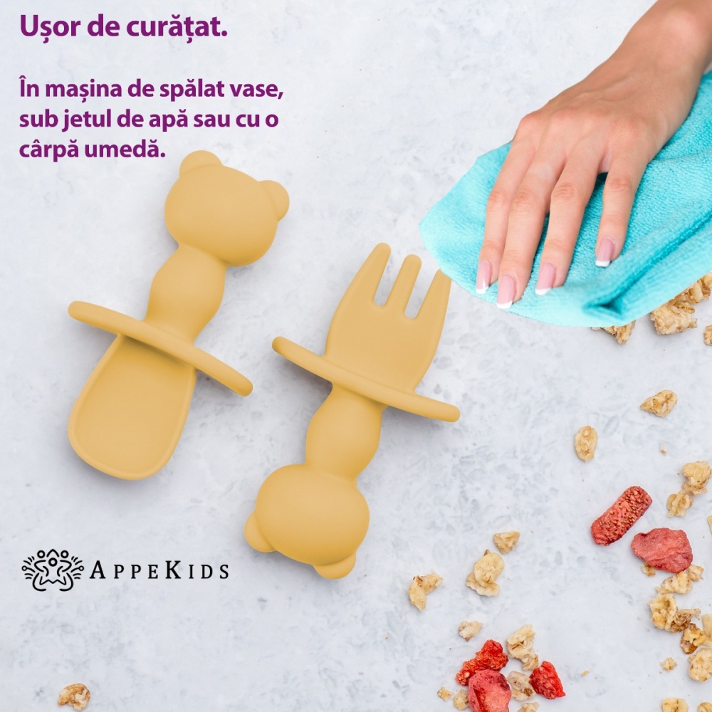 Set Tacamuri din silicon, AppeKids, The Little Bear - Honey [3]