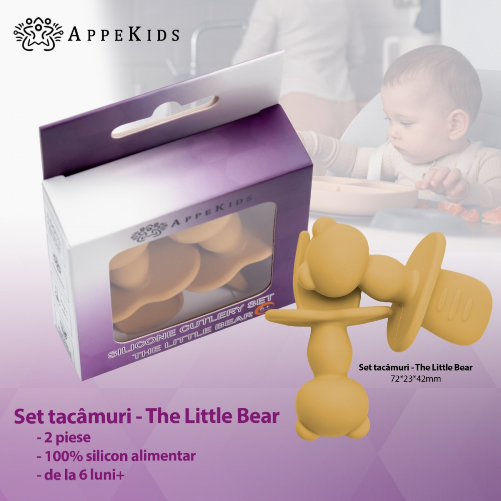 Set Tacamuri din silicon, AppeKids, The Little Bear - Honey [2]