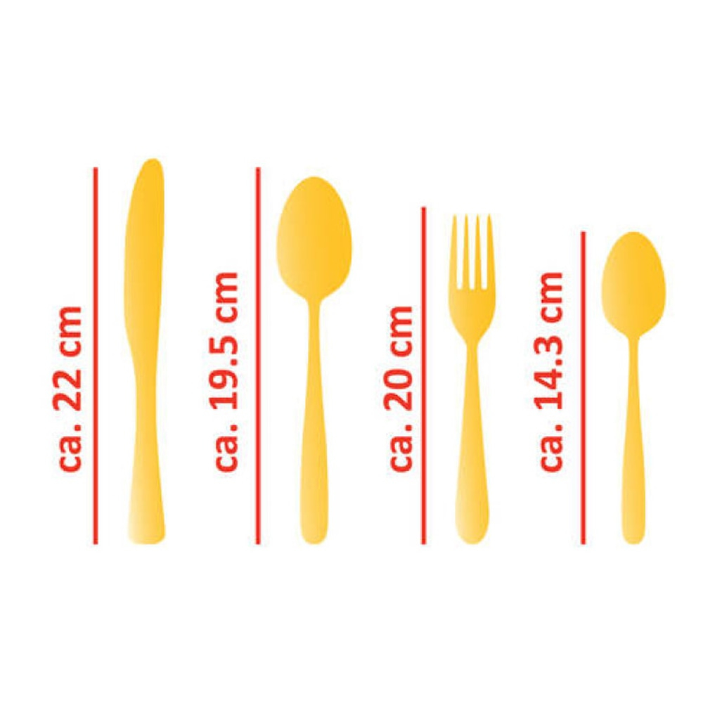 Set tacamuri pentru servire,inox,auriu, 16 piese [2]