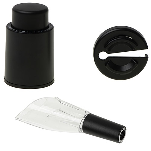 Set tirbuson electric, taietor folie,dop si aerator pentru vin [3]