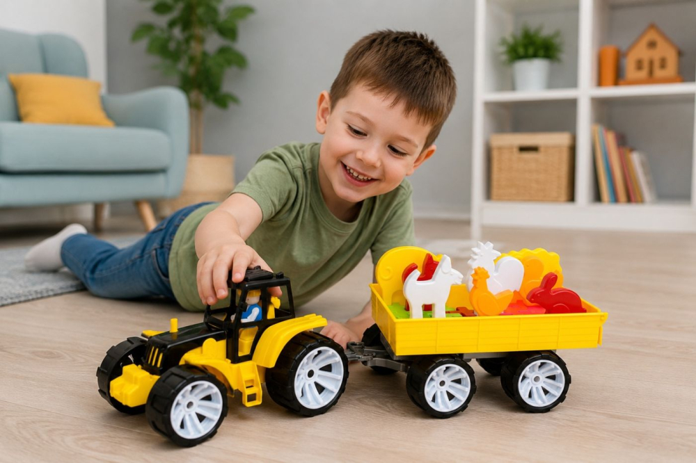 SET TRACTOR FERMA NEGRU GALBEN [3]