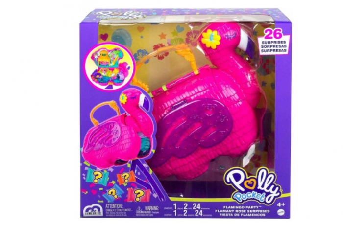 Set de joaca Polly Pocket Flamingo Pinata cu accesorii incluse [1]