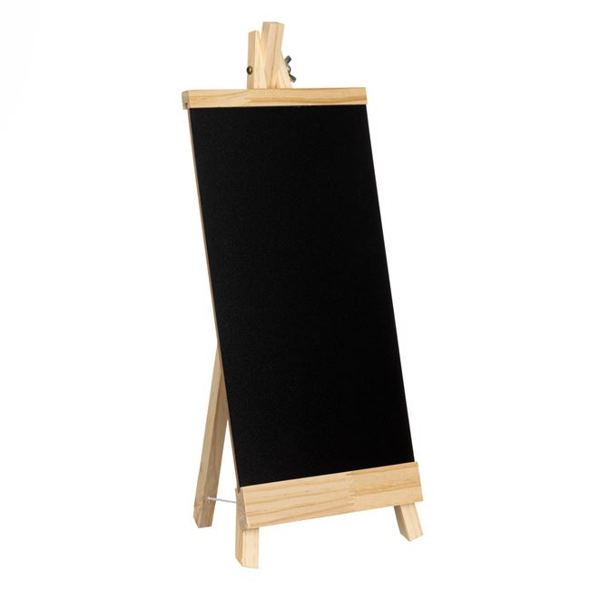 Sevalet din lemn cu placa neagra pentru activitati crafts,18x20 cm
