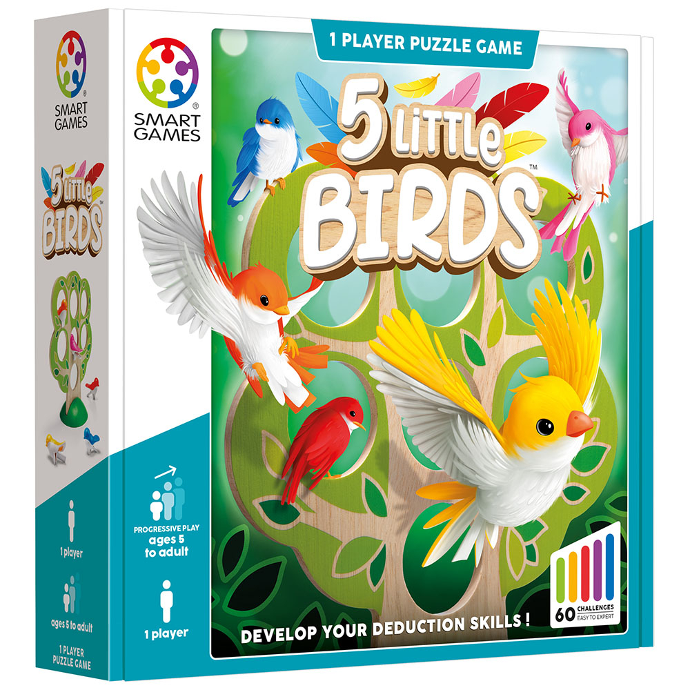 Smart Games – 5 Little Birds, joc de logică cu 60 de provocări, 5+ ani [1]