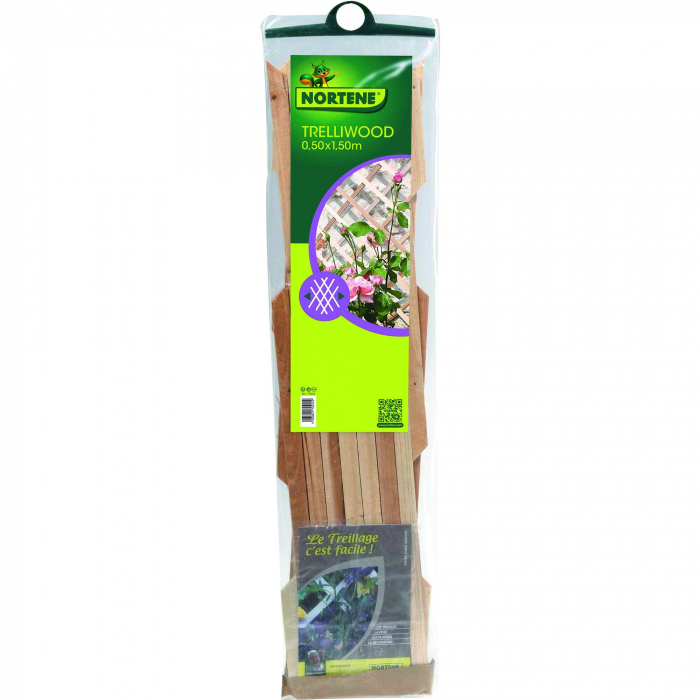 Spalier din lemn pentru flori si plante,natur,50x150 cm