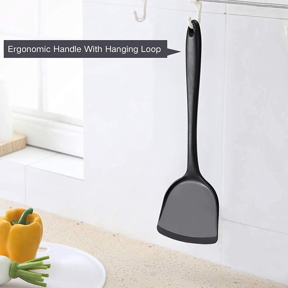 Spatula flexibila din silicon pentru gatit, diverse culori, 30x5cm [4]