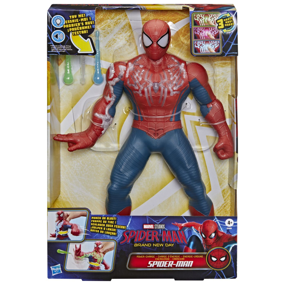 SPIDER MAN SET INCARCARE DE PUTERE CU FIGURINA SPIDER MAN SI ACCESORII 36.5CM