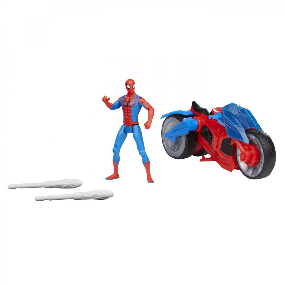 Spiderman Set Figurina Si Vehicul Web Blast Cycle [3]