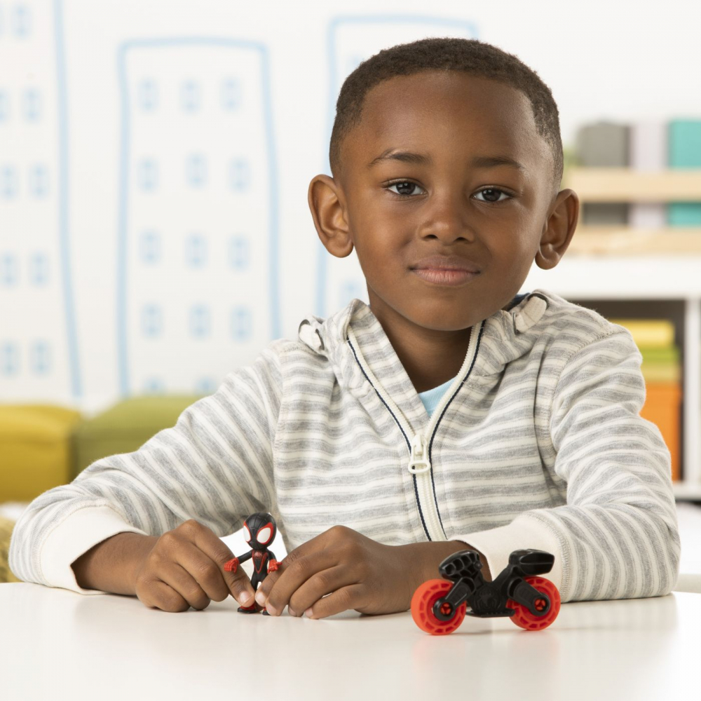 SPIDERMAN SET MOTOCICLETA SI FIGURINA MILES MORALES SPIDER MAN 6CM [3]