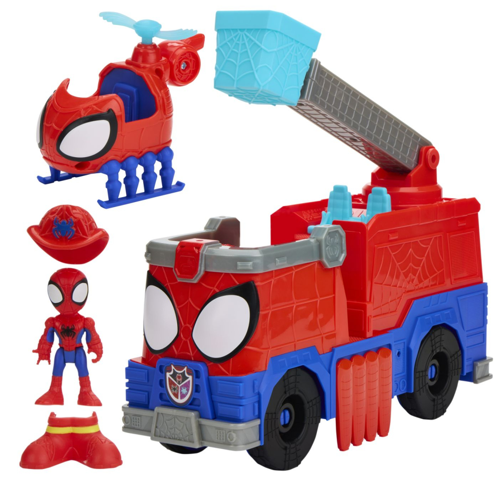 SPIDEY SI PRIETENII LUI UIMITORI MARVEL RESCUE WEBS SET CAMION DE POMPIERI CU FIGURINE SI ACCESORII [3]