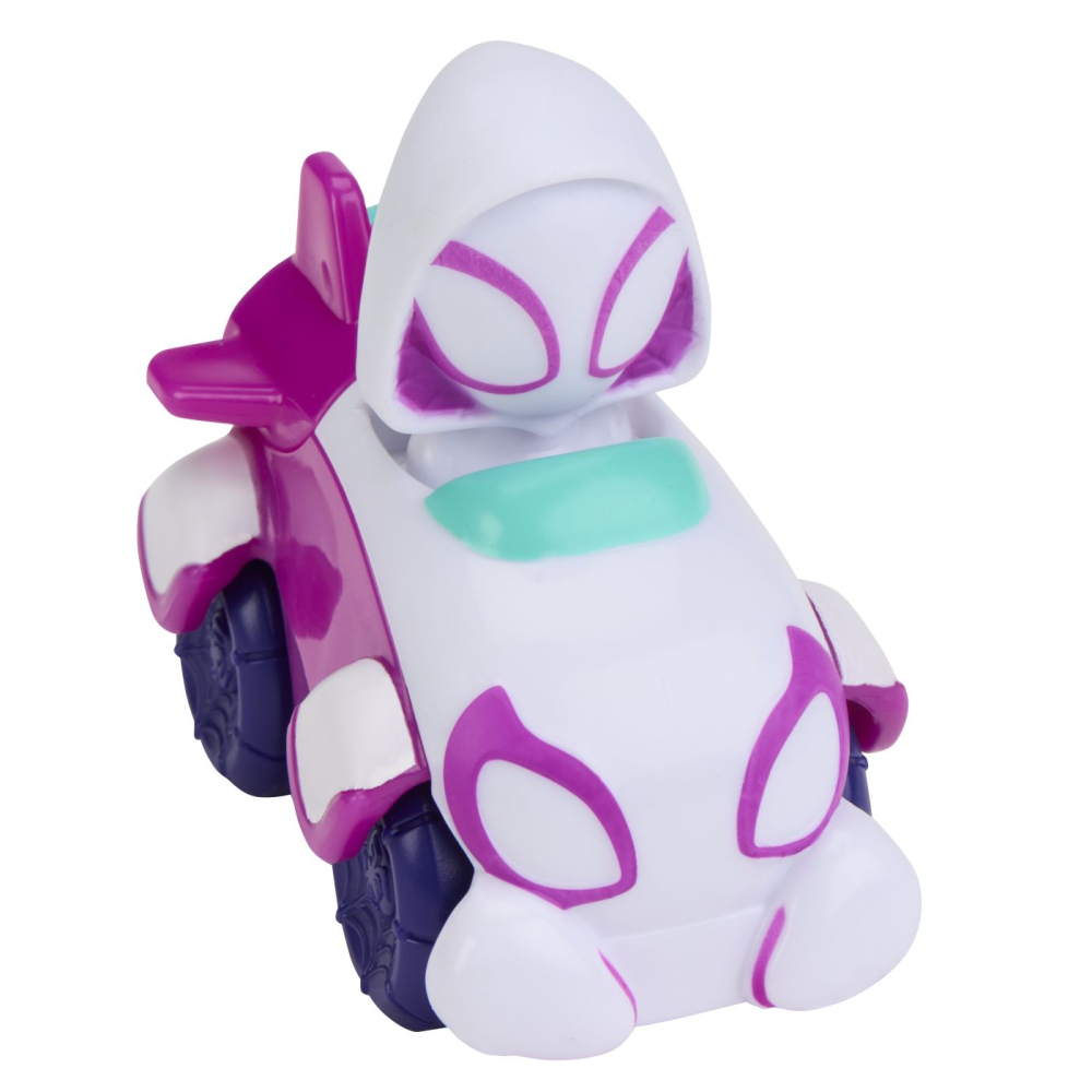 SPIDEY SI PRIETENII LUI UIMITORI MARVEL SUPER ROLLERS SET FIGURINA GHOST SPIDER CU VEHICUL 5.5CM [3]