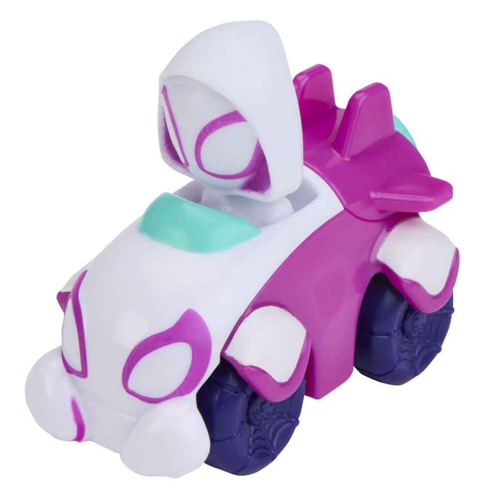 SPIDEY SI PRIETENII LUI UIMITORI MARVEL SUPER ROLLERS SET FIGURINA GHOST SPIDER CU VEHICUL 5.5CM [2]