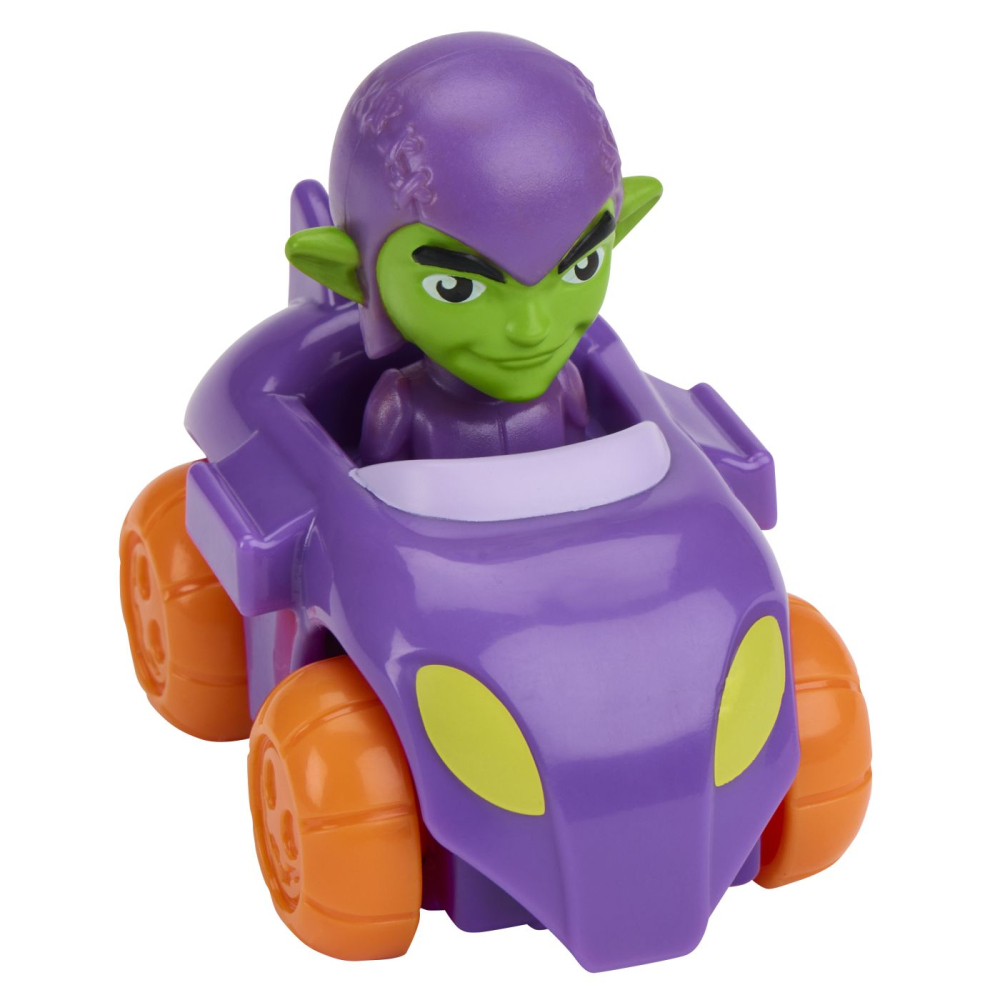 SPIDEY SI PRIETENII LUI UIMITORI MARVEL SUPER ROLLERS SET FIGURINA GREEN GOBLIN CU VEHICUL 5.5CM [3]