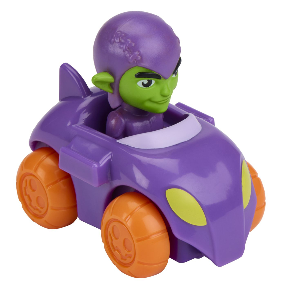 SPIDEY SI PRIETENII LUI UIMITORI MARVEL SUPER ROLLERS SET FIGURINA GREEN GOBLIN CU VEHICUL 5.5CM [4]