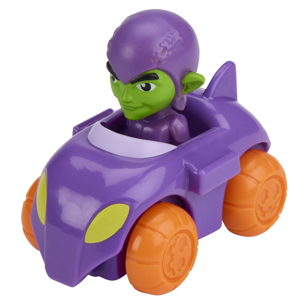 SPIDEY SI PRIETENII LUI UIMITORI MARVEL SUPER ROLLERS SET FIGURINA GREEN GOBLIN CU VEHICUL 5.5CM [2]