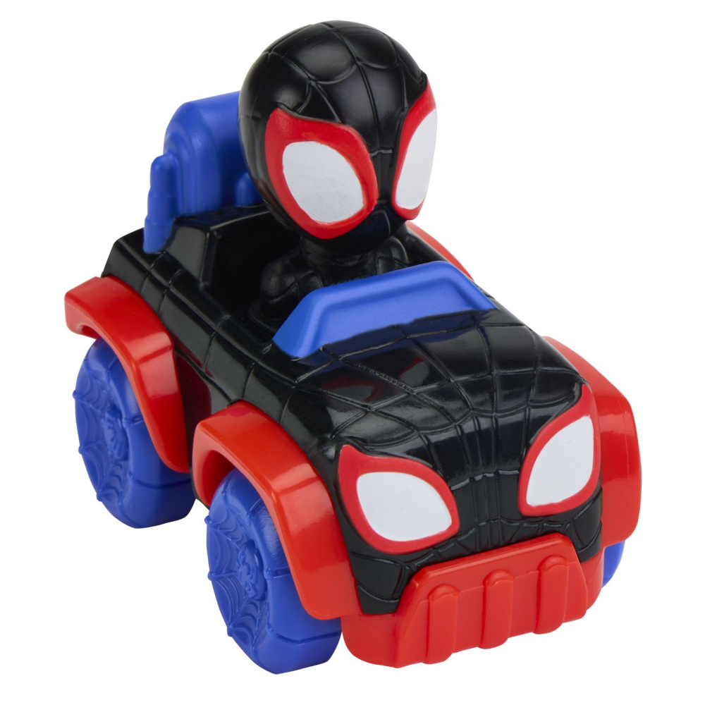 SPIDEY SI PRIETENII LUI UIMITORI MARVEL SUPER ROLLERS SET FIGURINA MILES MORALES CU VEHICUL 5.5CM [4]