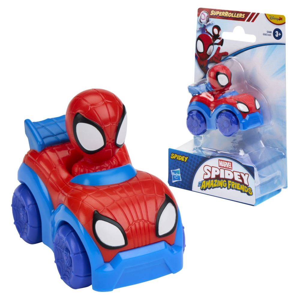 SPIDEY SI PRIETENII LUI UIMITORI MARVEL SUPER ROLLERS SET FIGURINA SPIDEY CU VEHICUL 5.5CM [5]