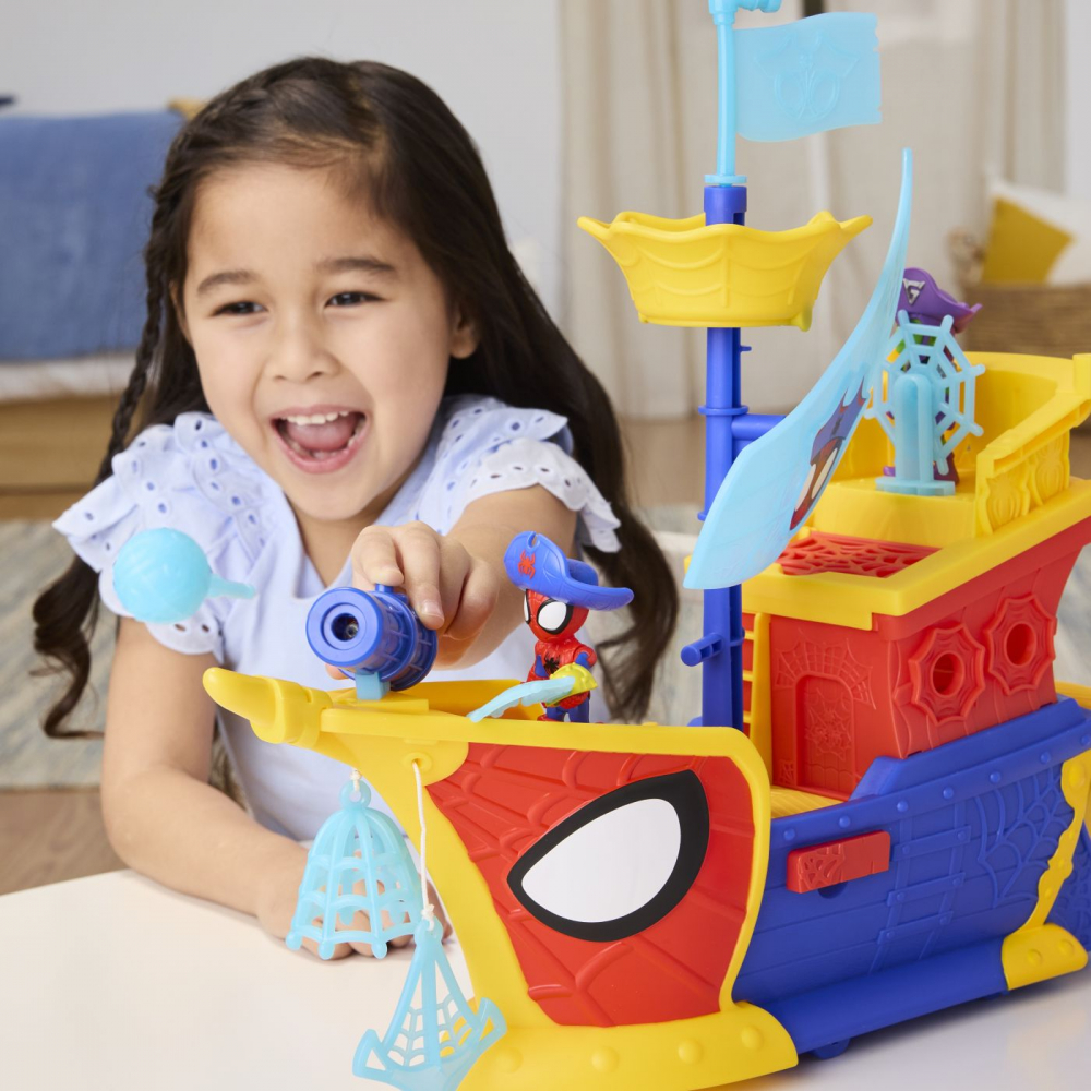SPIDEY SI PRIETENII LUI UIMITORI MARVEL WATER WEBS NAVA PIRATILOR CU BULE [3]