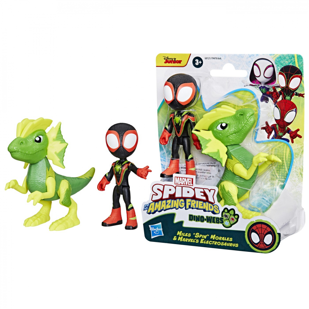 SPIDEY SI PRIETENII MARVEL DINO WEBS MILES SPIN MORALES SI MARVEL'S ELECTROSAURUS [5]