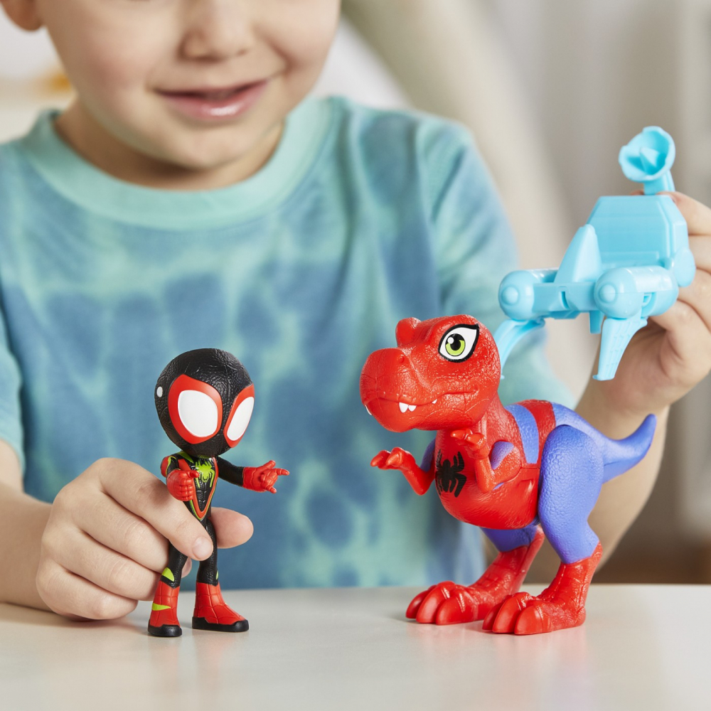 SPIDEY SI PRIETENII MARVEL DINO WEBS SPIDEY REX SI MILES SPIN MORALES [5]