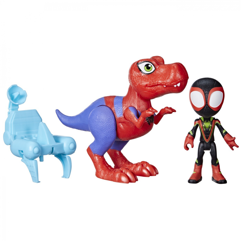 SPIDEY SI PRIETENII MARVEL DINO WEBS SPIDEY REX SI MILES SPIN MORALES [2]