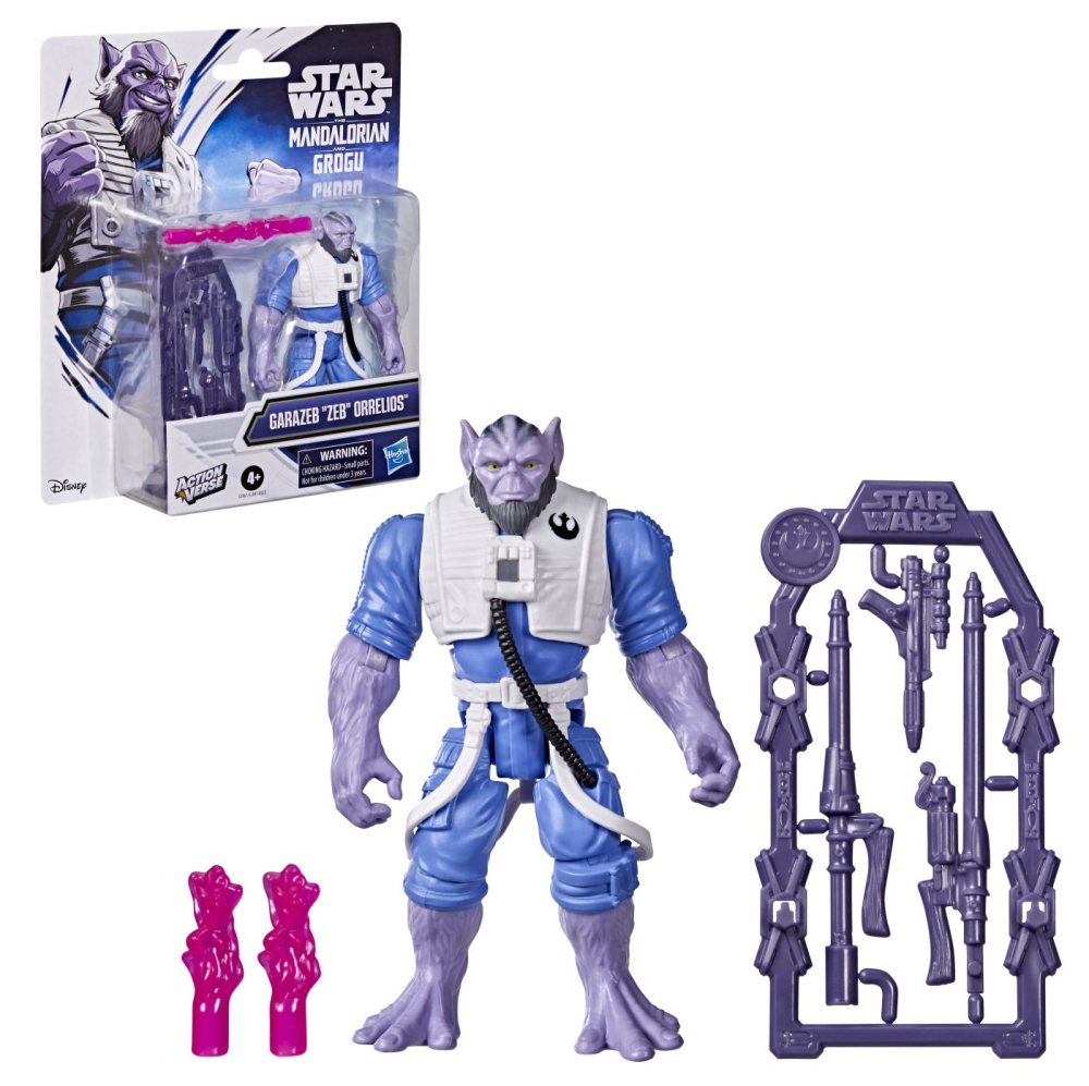 STAR WARS MANDALORIAN SI GROGU ACTION VERSE SET FIGURINA GARAZEB ZEB ORRELIOS SI ACCESORII [2]