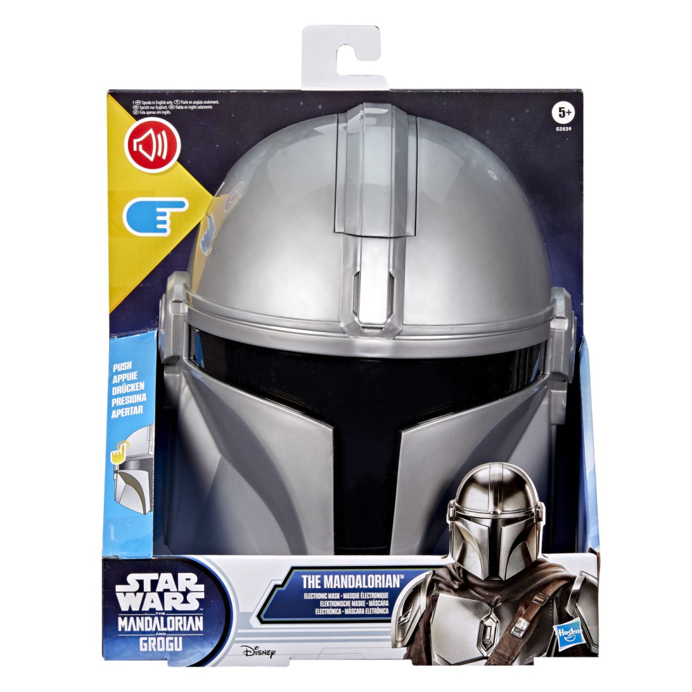 STAR WARS MANDALORIAN SI GROGU MASCA ELECTRONICA THE MANDALORIAN