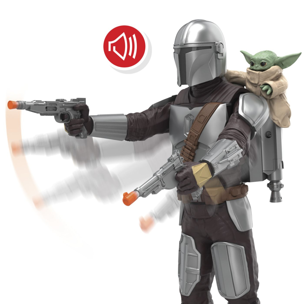 STAR WARS MANDALORIAN SI GROGU SET VANATORUL DE RECOMPENSE FIGURINA CU SUNETE [9]