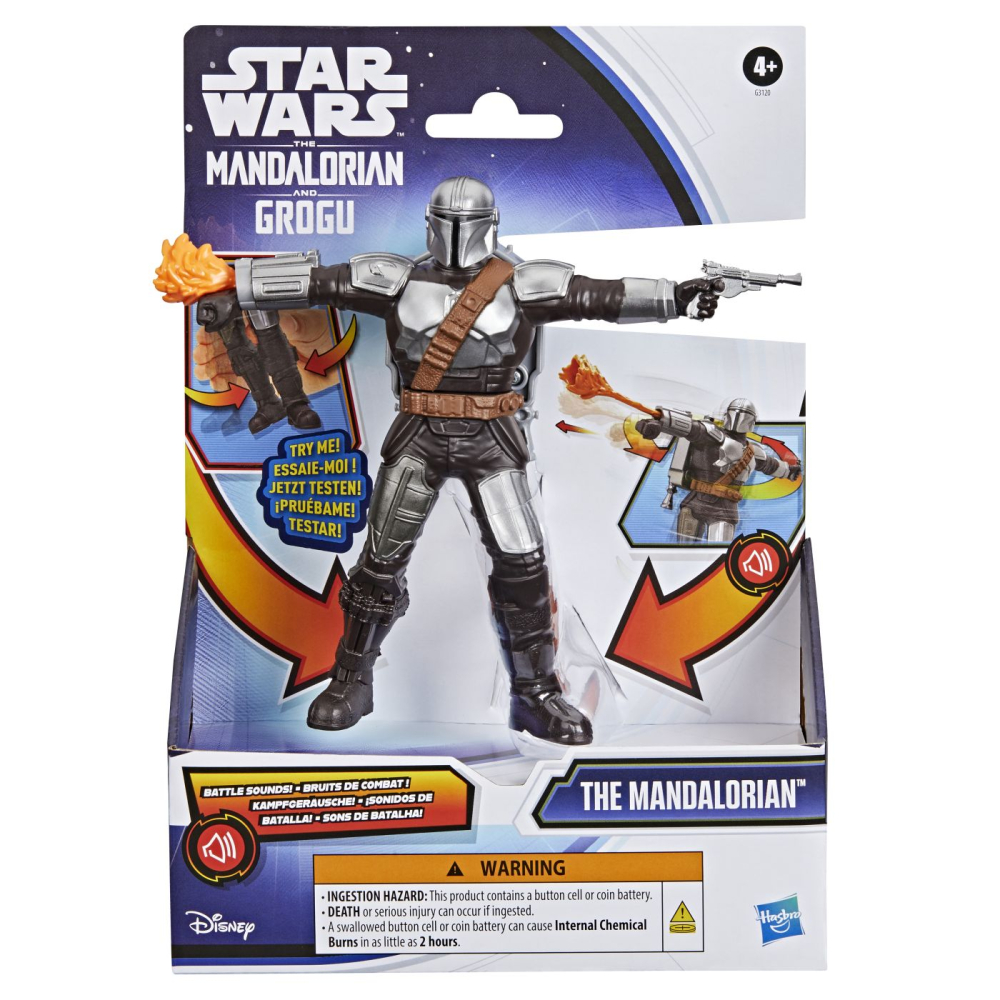 STAR WARS MANDALORIANUL SI GROGU SET FIGURINA MANDALORIANUL CU SUNETE DE LUPTA SI ACCESORII