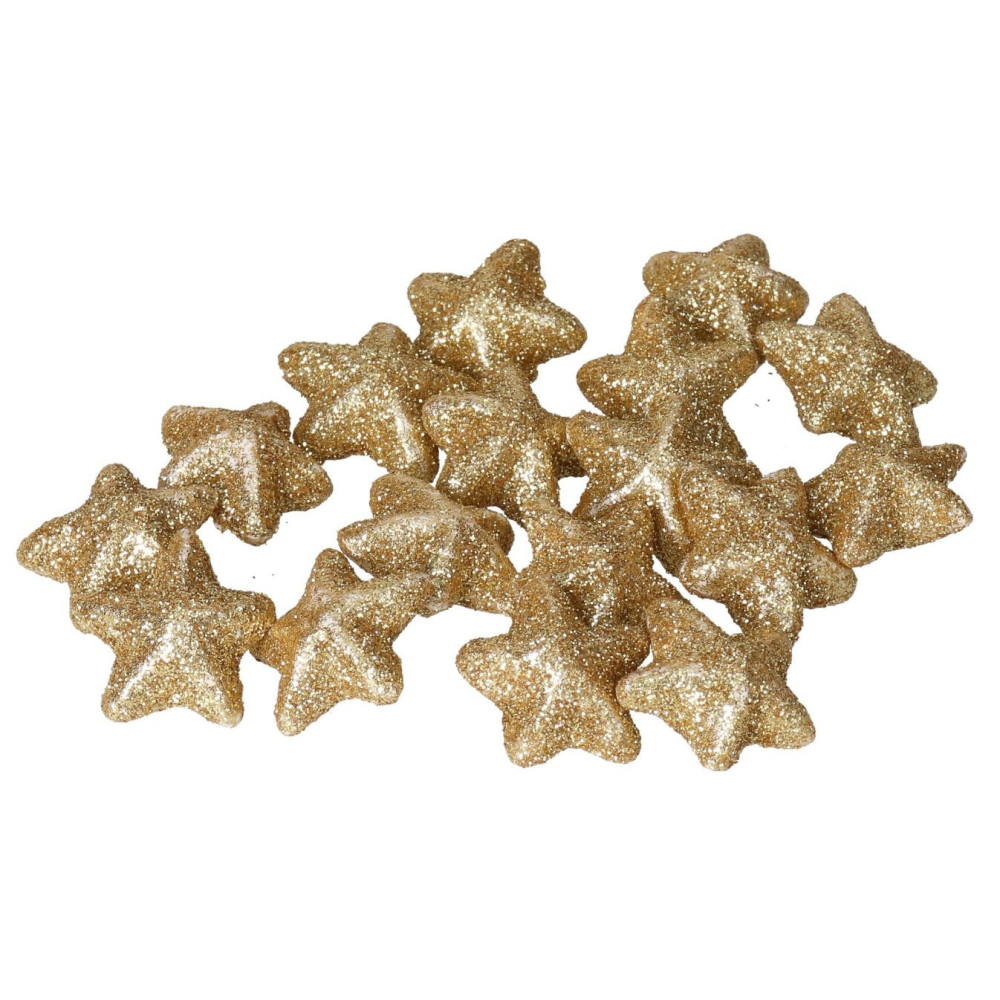 Stelute glitter pentru activitati crafts,15 bucati set,auriu,4 cm