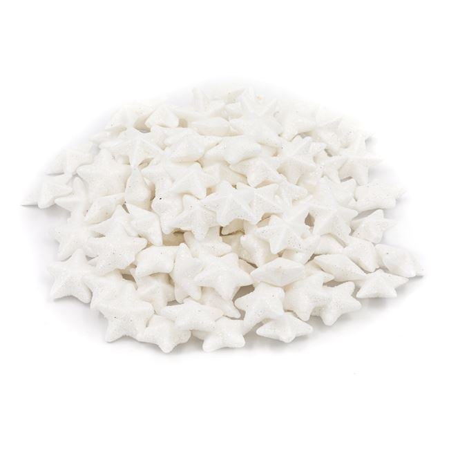 Stelute glitter pentru activitati crafts,90 bucai/set,alb,2 cm [2]
