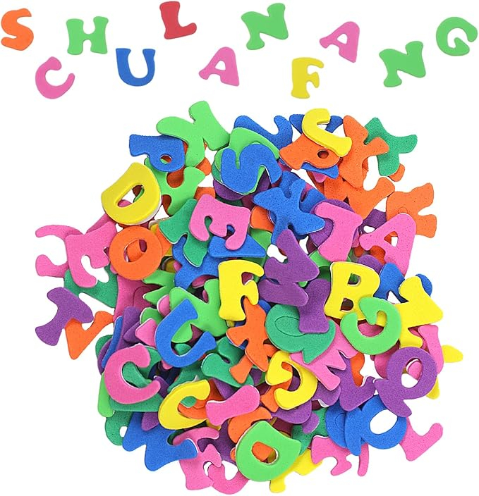 Stickere autoadezive litere colorate,hartie gumata,44 bucati/set [2]
