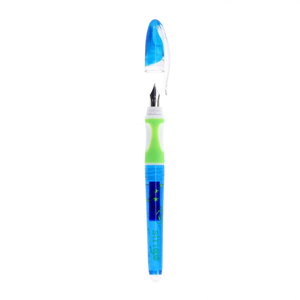 Stilou cu cerneala care se sterge+dispozitiv de curatare penita +2 rezerve cerneala,cosmos [4]