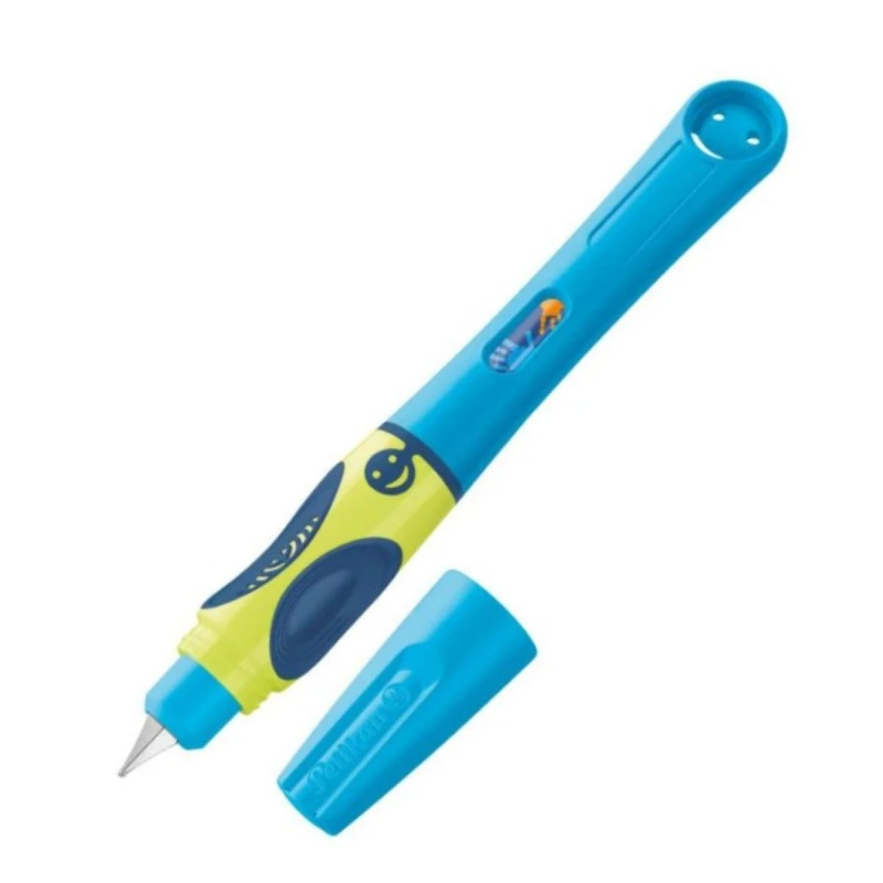 Stilou Pelikan Griffix4  varf M, pentru dreptaci, neon blue, blister [2]